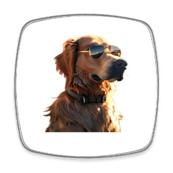 Golden Retriever Dog Dog Mom Dogs Lover - Square fridge magnet - white - Front