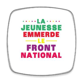 la jeunesse emmerde front national - Magnet carré - blanc - Devant