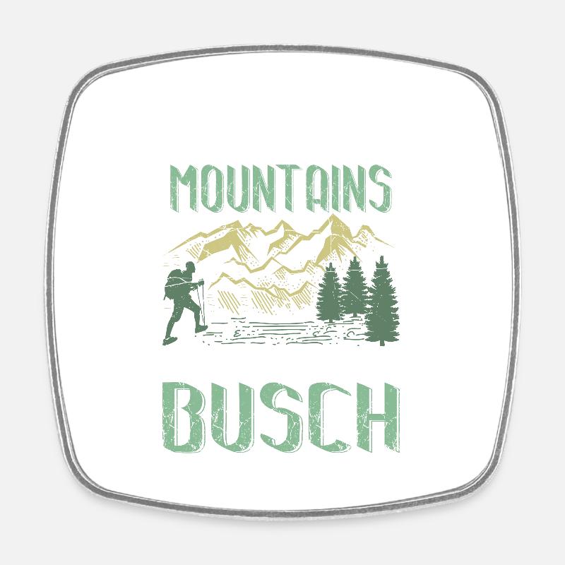 To Hell with Your Mountains funny hiking - Square fridge magnet - white