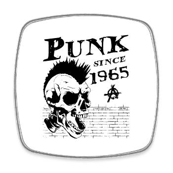 Punks Not Dead, Punk Since 1965, 59 Years Old and - Square fridge magnet - white - Front