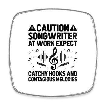 Musician Songwriter Singer Musician Music Music Pr - Square fridge magnet - white - Front