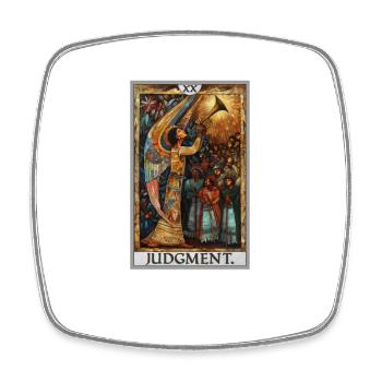 Tarot Cards Tarot Card 20 Judgment Court - Square fridge magnet - white - Front
