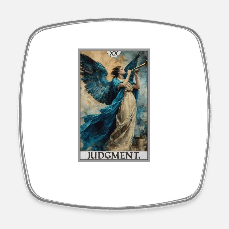 Tarotkarten Tarotkarte 20 Judgment Gericht - Viereckiger Kühlschrankmagnet - Weiß