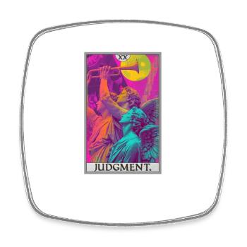 Tarotkarten Tarotkarte 20 Judgment Gericht - Viereckiger Kühlschrankmagnet - Weiß - Vorne