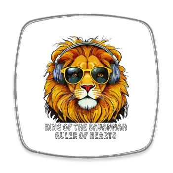 KING OF THE SAVANNAH RULER OF HEARTS - Square fridge magnet - white - Front