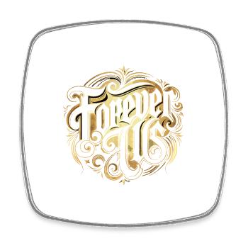 FOREVER US - Square fridge magnet - white - Front
