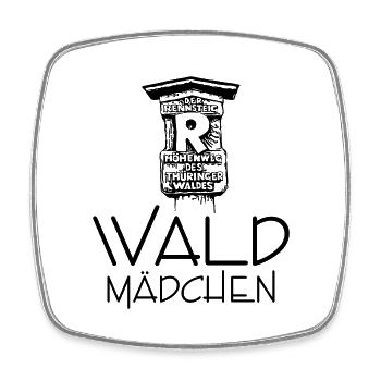 Wald Mädchen Rennsteig 1 0 - Viereckiger Kühlschrankmagnet - Weiß - Vorne