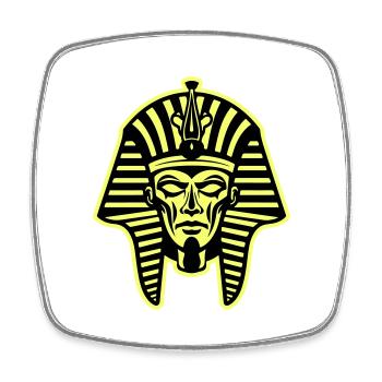 Pharaoh Skull - Square fridge magnet - white - Front