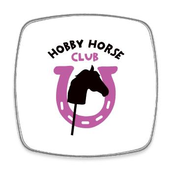 Hobby Horsing Team Horse Hufeisen Steckenpferde - Viereckiger Kühlschrankmagnet - Weiß - Vorne