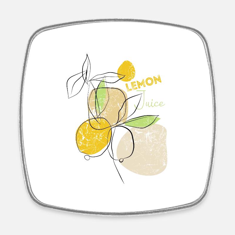 Jus de citron - Expressionniste - Art - Magnet carré - blanc