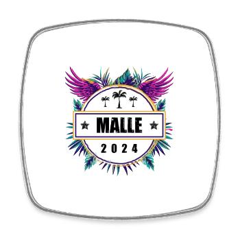 L’équipe Malle 2024 - Magnet carré - blanc - Devant