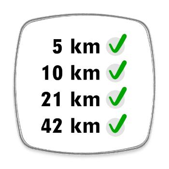 Marathon Checkliste - Viereckiger Kühlschrankmagnet - Weiß - Vorne