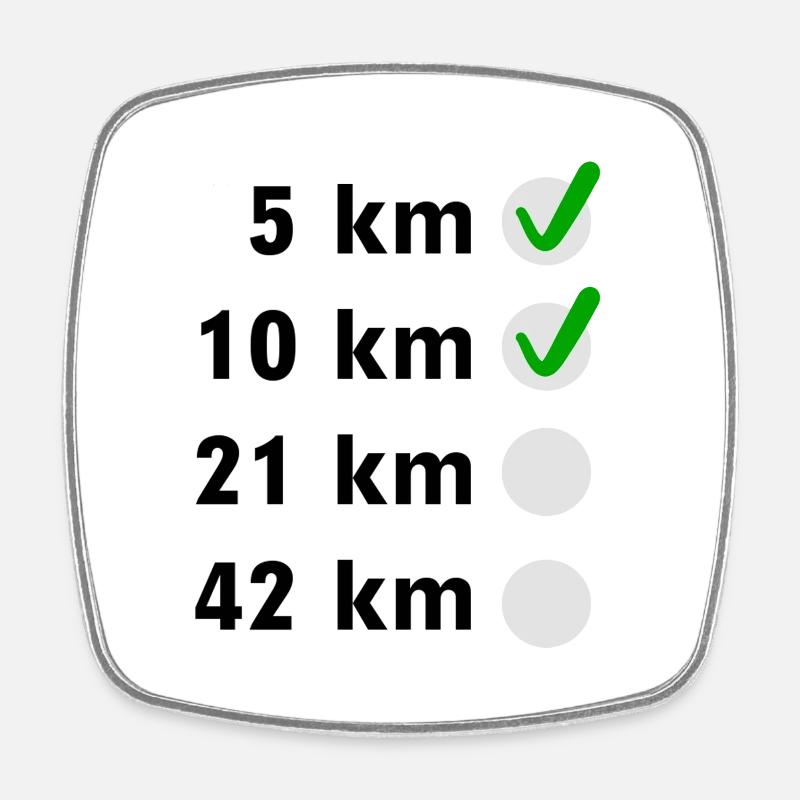 Marathon Checkliste - Viereckiger Kühlschrankmagnet - Weiß