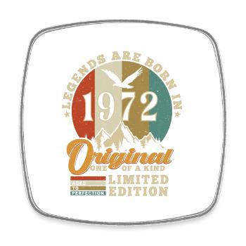 Original 1972 Cadeau D'anniversaire 1972 Authentic - Magnet carré - blanc - Devant