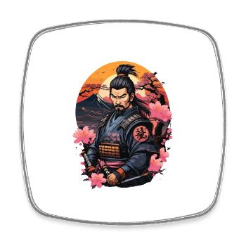 Samurai Japan Cherry - Square fridge magnet - white - Front