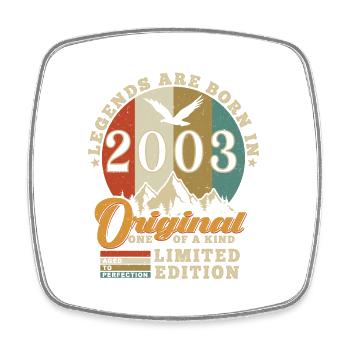 Original 2003 Cadeau D'anniversaire 2003 Authentic - Magnet carré - blanc - Devant