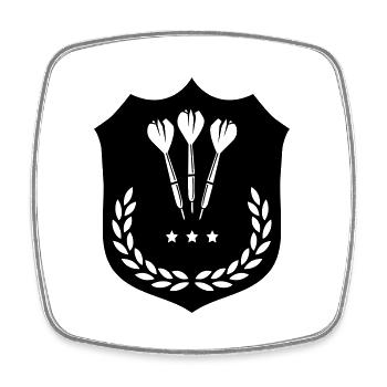 dart wappen - Viereckiger Kühlschrankmagnet - Weiß - Vorne
