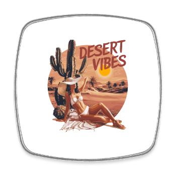 Sonnenuntergang Desert Vibes Urlaub Abenteuer - Viereckiger Kühlschrankmagnet - Weiß - Vorne
