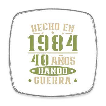 Hergestellt im Jahr 1984 40 Jahre altes Geburtstagsgeschenk - Viereckiger Kühlschrankmagnet - Weiß - Vorne