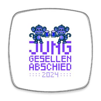 Monkey Bachelor Party 2024 Party - Square fridge magnet - white - Front