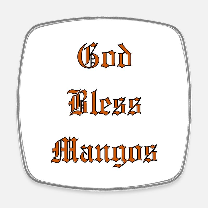 GodBlessMangos - Viereckiger Kühlschrankmagnet - Weiß