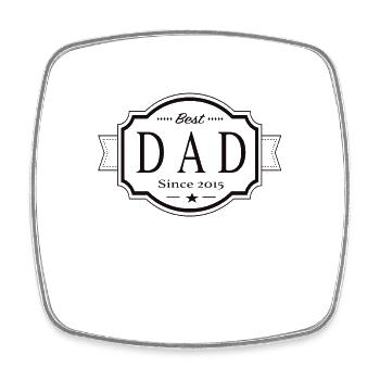 Meilleur papa depuis 2015 - Magnet carré - blanc - Devant