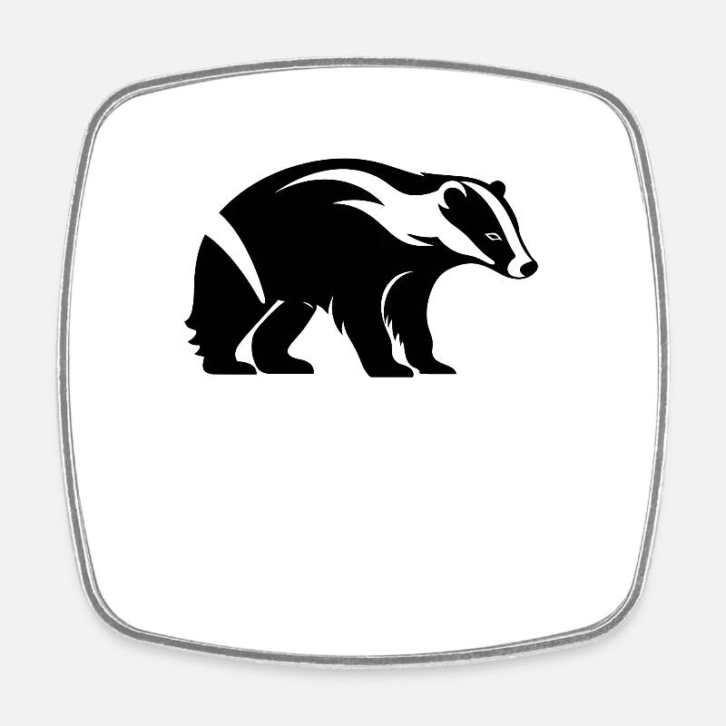 Badger Dachse Dachs - Viereckiger Kühlschrankmagnet - Weiß