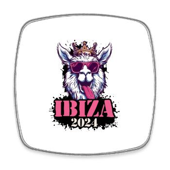 Ibiza 2024 Alpaka - Viereckiger Kühlschrankmagnet - Weiß - Vorne