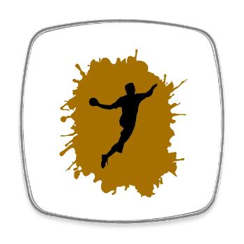 splatter handball - Viereckiger Kühlschrankmagnet - Weiß - Vorne