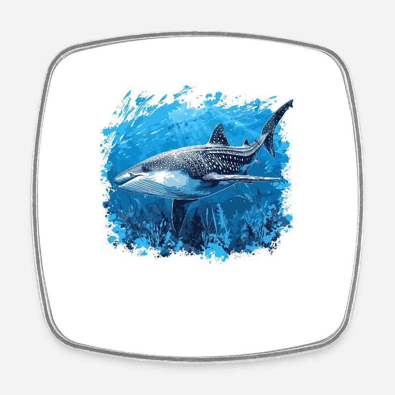 requin-baleine Requin-baleine requin-baleine - Magnet carré - blanc