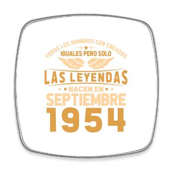 Les Legends sont nés en septembre 1954 - Magnet carré - blanc - Devant