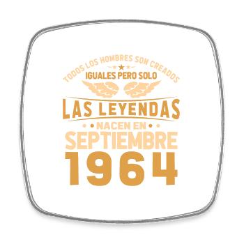Les Legends sont nés en septembre 1964 - Magnet carré - blanc - Devant