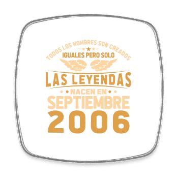 The Legends are born in September 2006 - Square fridge magnet - white - Front
