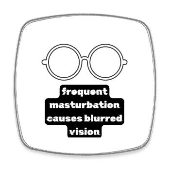 Häufige Masturbationsursachen verschwommen - Viereckiger Kühlschrankmagnet - Weiß - Vorne