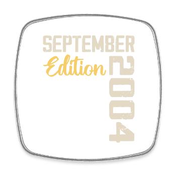 September 2004 - 20th Anniversary September 2004 - Square fridge magnet - white - Front