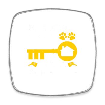 I Sell Houses So My Dog Can Live A Better Life - Viereckiger Kühlschrankmagnet - Weiß - Vorne
