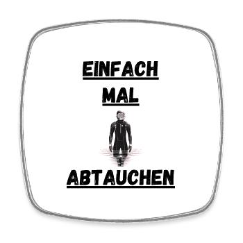 Tauchen - Viereckiger Kühlschrankmagnet - Weiß - Vorne