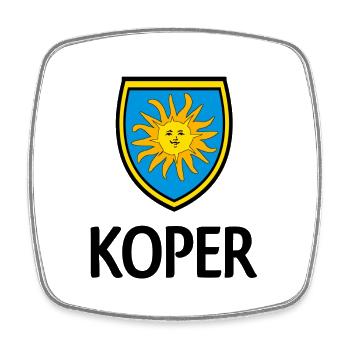 Armoiries de Koper - Magnet carré - blanc - Devant