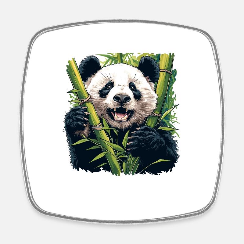 Panda géant Pandas Große Pandas Großer Panda - Magnet carré - blanc