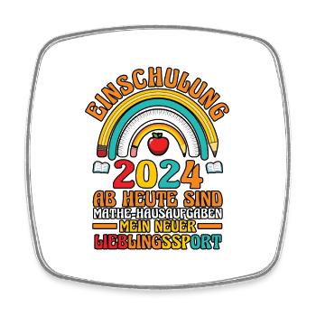 1. Klasse Schulkind Schulanfang Einschulung - Viereckiger Kühlschrankmagnet - Weiß - Vorne