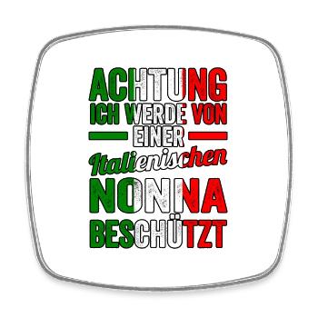 Italia Italiener Oma Nonna Italienisch Italien - Viereckiger Kühlschrankmagnet - Weiß - Vorne