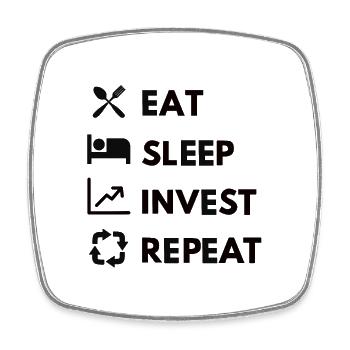 Shares Investment Stock Market Stock Market Share Prices - Square fridge magnet - white - Front