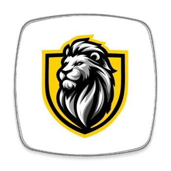Lion Shield - Square fridge magnet - white - Front
