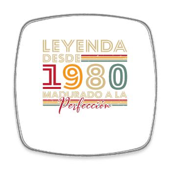 Legend since 1980 Birthday Gift - Square fridge magnet - white - Front