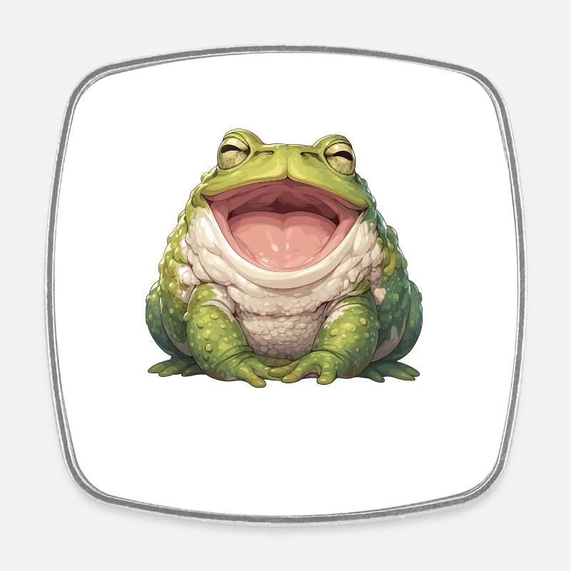 Toad Kröten Kröte - Viereckiger Kühlschrankmagnet - Weiß