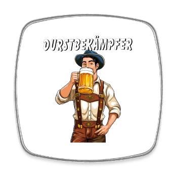 MANN Bier DURSTBEKÄMPFER - Viereckiger Kühlschrankmagnet - Weiß - Vorne