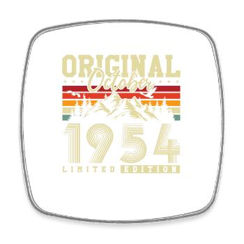 Original octobre 1954 Vintage Anniversaire Rétro - Magnet carré - blanc - Devant
