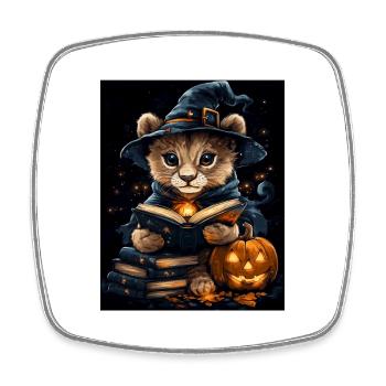 Halloween Cadeau Femmes Lion Hommes Enfants Décoration - Magnet carré - blanc - Devant