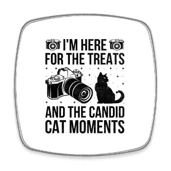 Chat Photographes Chat Amoureux Des Chats Photo - Magnet carré - blanc - Devant
