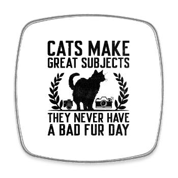 Chat Photographes Chat Amoureux Des Chats Photo - Magnet carré - blanc - Devant